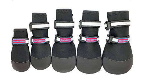 All Weather Neoprene Paw Protector Dog Boots with Reflective Straps in 5 Sizes! (Small)