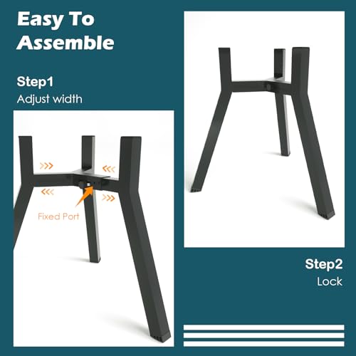 Metal Raised Dog Bowl Stand for Extra Large and Large Breeds (Black-FL / Height: 13.7", Width: 7-10.6")