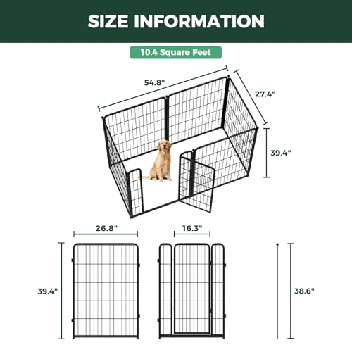 Homeplus Indoor Dog Playpen (Black / 40"H)