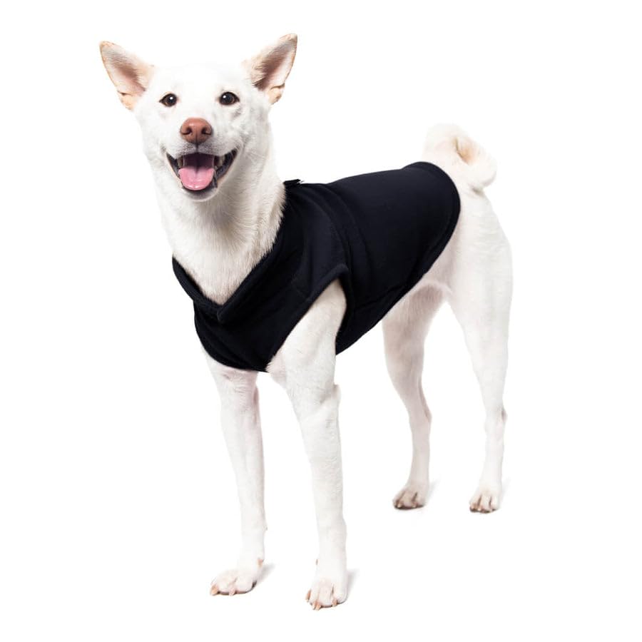 Fleece Vest Dog Sweater (Black / X-Large (Around 23-lb))