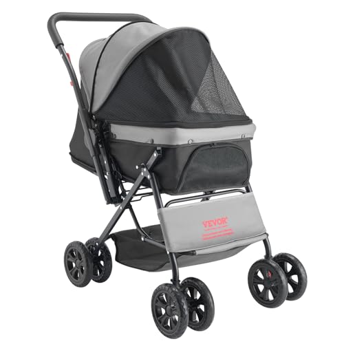 Pet Stroller 44 lbs Weight Capacity (4 wheels, For Pets up to 40 Pound)