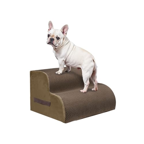 2 Step Pet Stairs for High Beds & Sofas (Brown / 2-step 11.8"H)