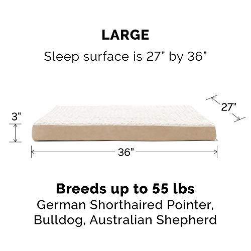 Orthopedic Dog Bed for Large (Large / Minky Cream)