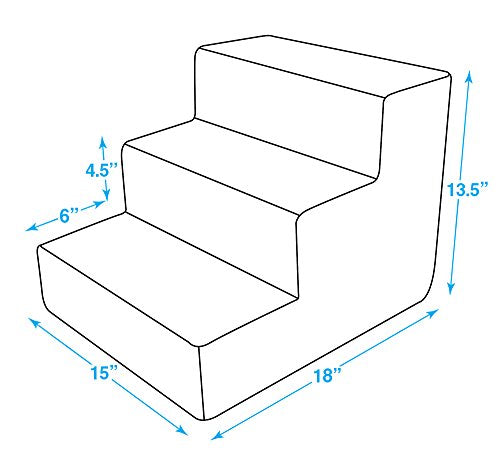 Dog Stairs & Steps (Pale Teal / H: 13.5 Inches)
