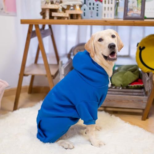 Dog Hoodie for Large Medium Small Dogs (Blue / X-Large)