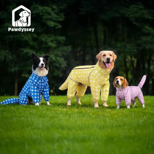 Polka Dot Dog Raincoat (Lemon Yellow / Medium)