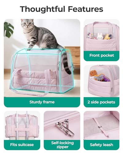 Cat Carrier Soft (Baby Blue / 18.1"L x 11.0"W x 11.0"H)