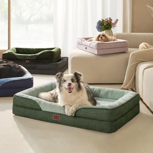 Orthopedic Dog Bed for Medium Dog (Green / 35x22x6.5)