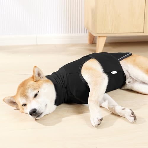 Dog Anxiety Vest Hoodie with Head Cover (S / Black)