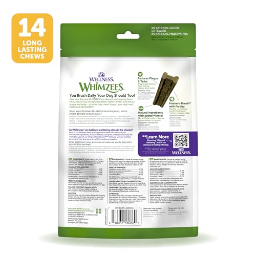 Wellness WHIMZEES Freshzees Natural Dog Dental Treat (14 Count (Pack of 1))