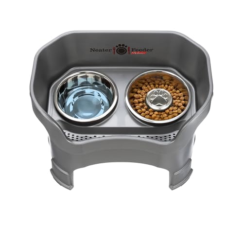 Neater Feeder Deluxe Mess (Large + Slow Feed Bowl Combo / Gunmetal)