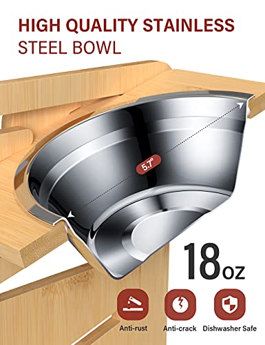 Elevated Dog Bowls (Bamboo / Small)
