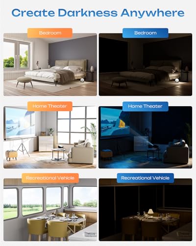 100% Blackout Curtains (Black / 24"W x 72"H)