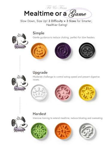 Dog Bowls Slow Feeder Ceramic (Crown Silver / M-1.5 Cups)