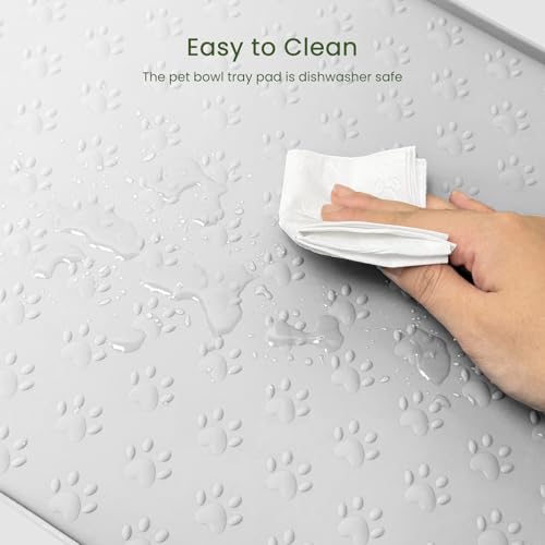Dog Food Mat Anti (19.4" x 9.8" / White)