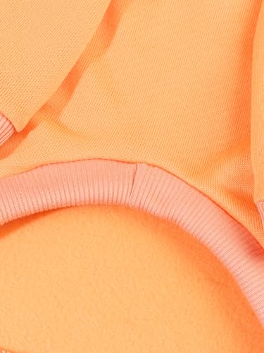 Basic Dog Hoodie Sweatshirt Puppy Sweater Warm Cat Costumes Pet Clothes for Chihuahua Puppy Kitten Small Medium Dogs Orange Medium (Medium / Orange)