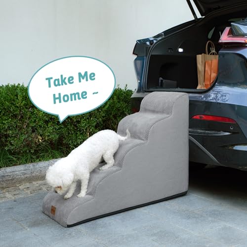 Dog Stairs for Small Dog 22.6" H (Grey / Standard:15.7"x33"x22.6")