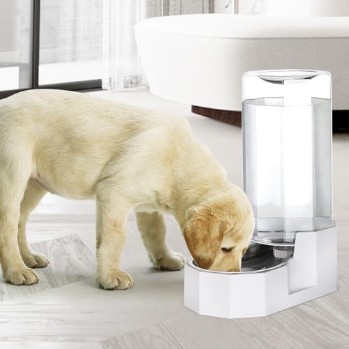 9L Large Dog Water Dispenser (White / 9L With Filter)