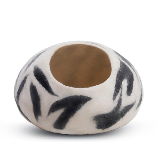 Luxurious Merino Wool Cat Cave (Zebra)