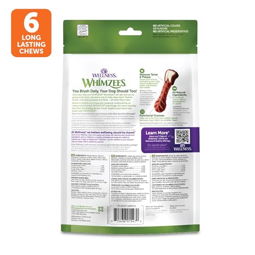 Wellness Brushzees Natural Dog Dental Treat (6 Count (Pack of 1))