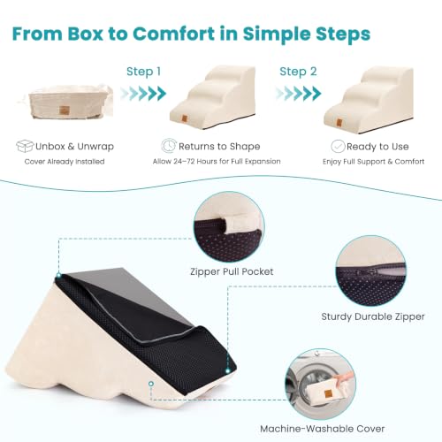 Dog Steps for High Bed (Beige / 5-Step (H22.4))