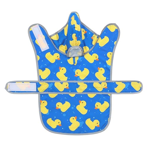 Dog Raincoat Waterproof Dog Rain Jacket with Hood (Blue Duck / Small)