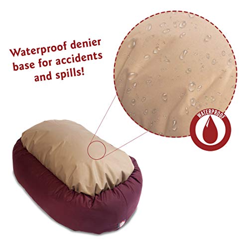 Bagel Calming Dog Bed (Burgundy)