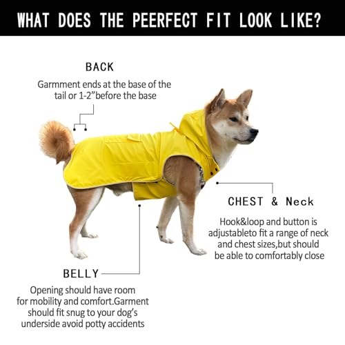 Dog Raincoat Waterproof Reflective Jacket (Small / Yellow)