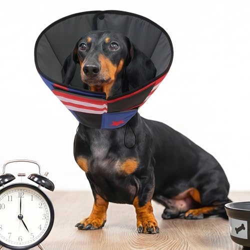Dog Cones for Small Dogs (S / USAFlag)