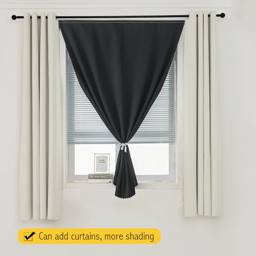 Adhesive Blackout Curtains (47"W x 84"L (Pack of 2) / Black)