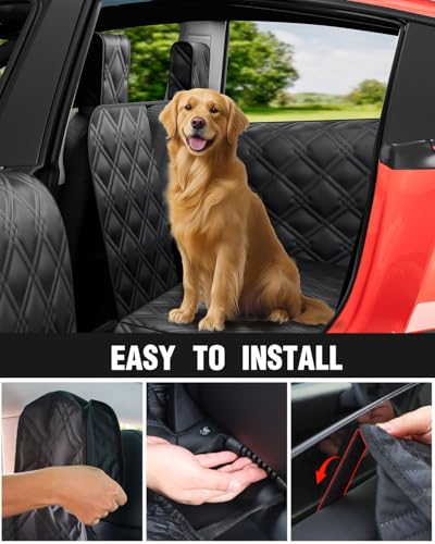 Dog Car Seat Cover for Back Seat Compatible with 2020 (Tesla Dog Car Seat - Hard Bottom)