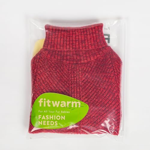 Knitted Turtleneck Dog Sweater (X-Large / Burgundy Red)