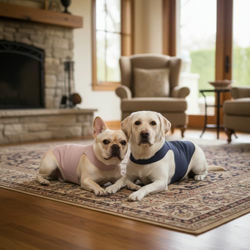 Dog & Cat Surgery Recovery Suit and Anxiety Wrap (M / Pink)