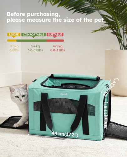 Cat Carrier Stable (Light Green / 16.9"L x 11.0"W x 11.0"H)