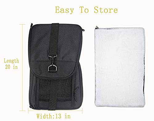 Soft Sided Carrier for Small Medium Cats Dogs (20.0"L x 13.0"W x 13.0"H / Black)