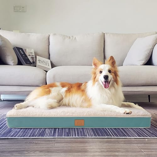 Washable Orthopedic Large Dog Bed (Blue / 36.0"L x 27.0"W x 3.0"Th)