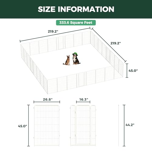 Homeplus Indoor Dog Playpen (White / 45"H)