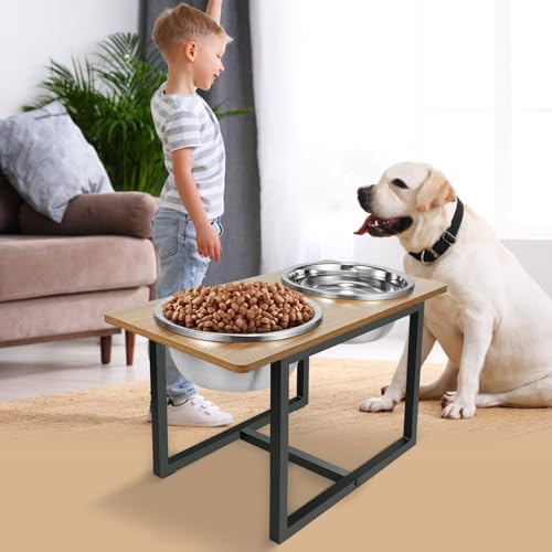 Elevated Dog Bowls (Rustic Walnut)