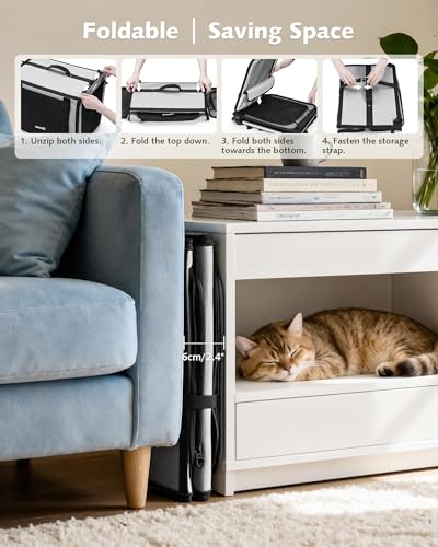 Dog Car Carrier Light Weight 24×17.7×20.5in (Gray / 24.0"L x 17.7"W x 20.5"H)