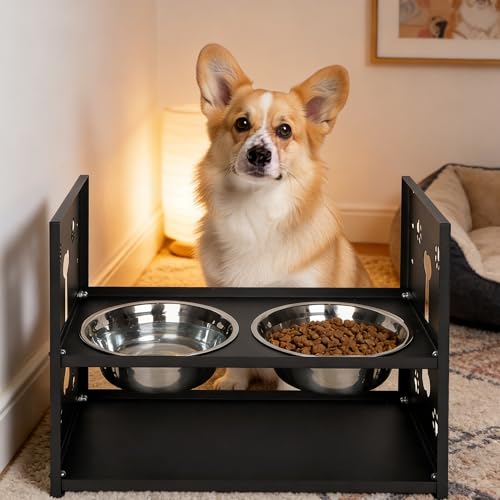 All Metal Elevated Dog Bowls
