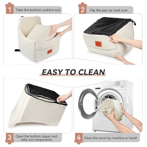 Dog Car Seat for Small (Beige)