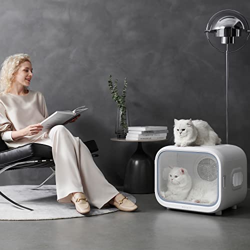 AIRSALON MAX Automatic Pet Hair Drying Box for Cat Puppy (White)