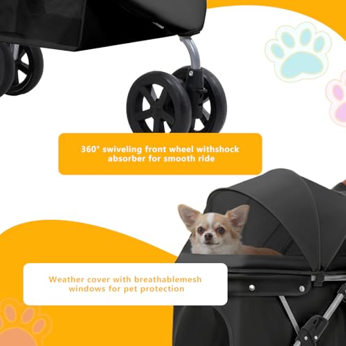 Pet Stroller for Small (Black)