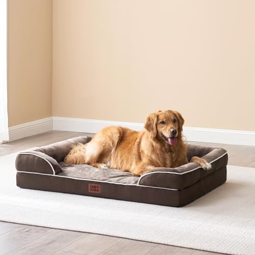 Orthopedic Dog Beds Large Sized Dog (Brown / 36.0"l X 27.0"w X 6.5"th)