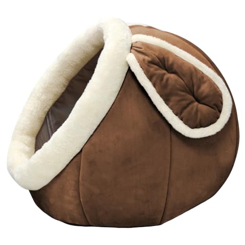 Cat Beds for Indoor Cats (Rabbite Brown / L)