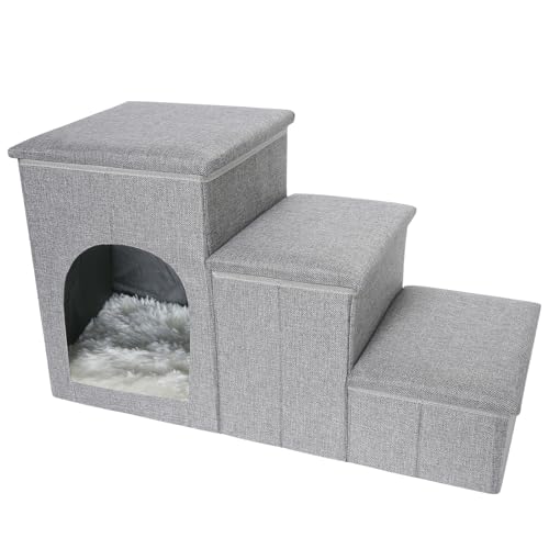 Dog Stairs for Small Dogs (Grey)