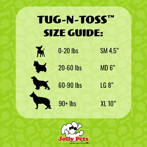 Dog Tug-N-Toss Toy Ball, 6-Inch, Blueberry (406 BB), All Breed Sizes (Blueberry / Medium (6 in))