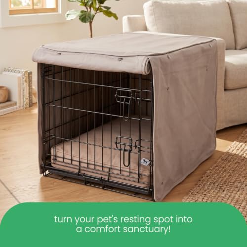 Tan Dog Crate Cover (Wild Horses / 42.0"L x 28.0"W x 31.0"H)