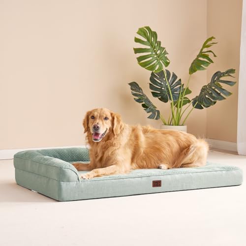 Extra Large Dog Bed Othorpedic (Greyish Green / 44.0"L x 32.0"W x 6.5"Th)