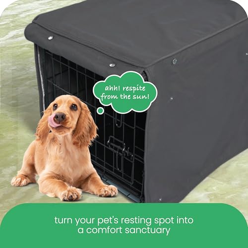 Dark Gray Dog Crate Cover (I'm a Realist / 24.0"L x 18.0"W x 21.0"H)